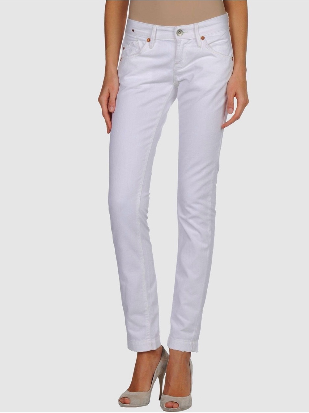 Fornarina White Straight Leg Jeans NWT Size 28 100% Cotton Low Rise Y2K
